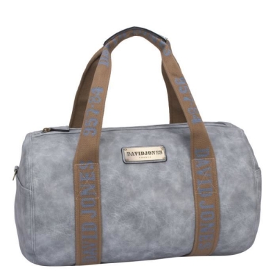 David Jones Faux Leather Travel Duffle Bag CM0045 38426 Blue Jean